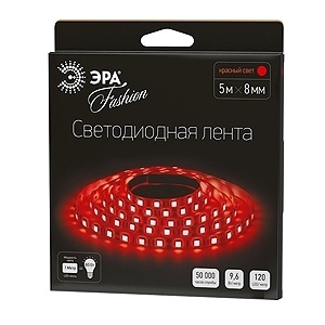Светодиодная лента ЭРА 9,6W/m 120LED/m 3528SMD красный 5M LS3528-120LED-IP20-R-5m