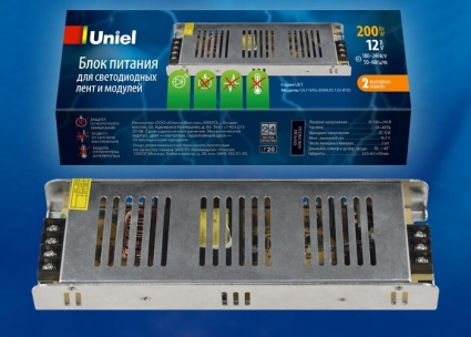 Блок питания (UL-00002432) Uniel UET-VAS-200A20 12V IP20