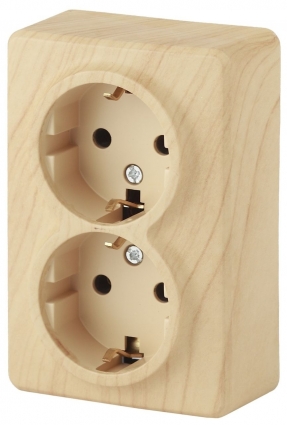Розетка ЭРА Эксперт 2х2P E Schuko со шторками 16A 250V 11-2206-11