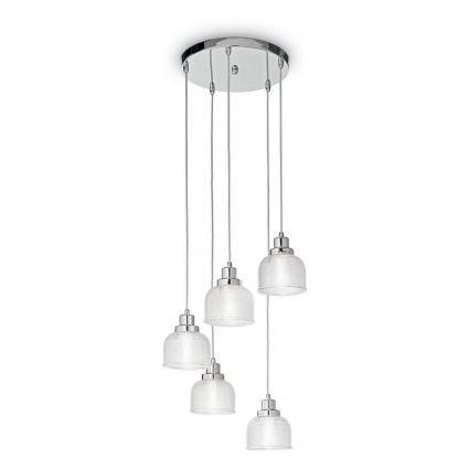 Подвесная люстра Ideal Lux Ruby SP5 Cromo
