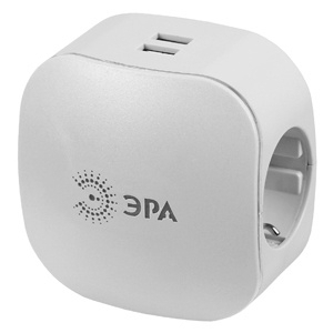 Сетевой разветвитель ЭРА SP-3e-USB-2A