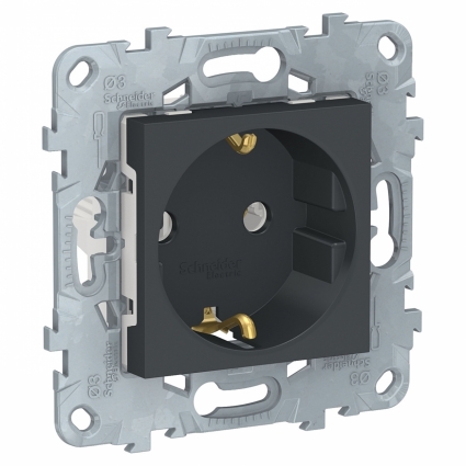 Розетка Schneider Electric Unica New с/з без шторок 16A 250V NU503654