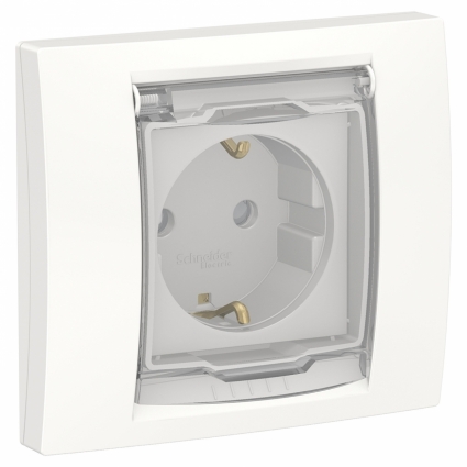 Розетка Schneider Electric Unica New с/з со шторками NU003718