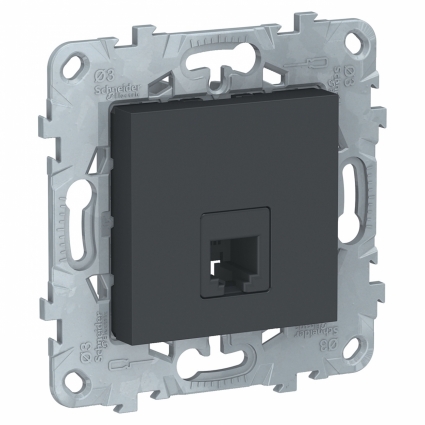 Розетка телефонная RJ11 одиночная 4 контакта Schneider Electric Unica New NU549254