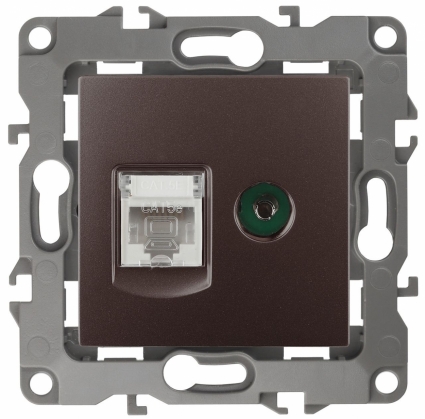 Розетка комбинированная RJ45+TV ЭРА 12 12-3110-13