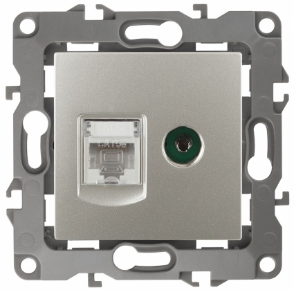Розетка комбинированная RJ45+TV ЭРА 12 12-3110-15