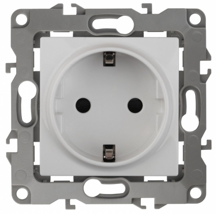Розетка ЭРА 12 2P E Schuko 16A 250V винтовой зажим 12-2011-01