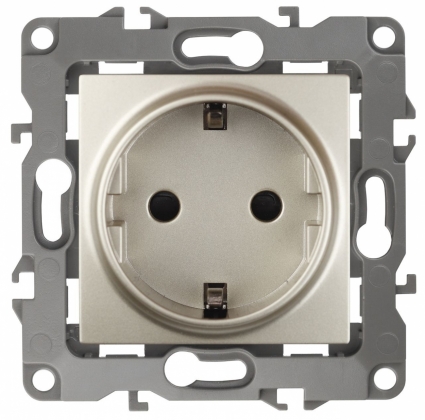 Розетка ЭРА 12 2P E Schuko со шторками 16A 250V 12-2102-04