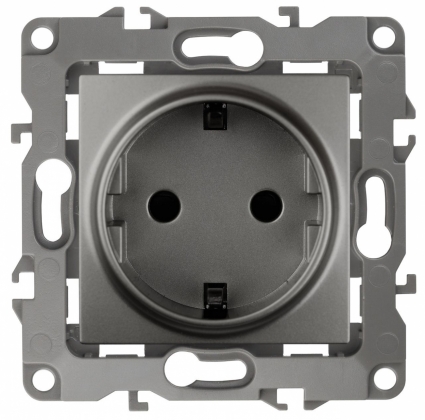 Розетка ЭРА 12 2P E Schuko со шторками 16A 250V 12-2102-12