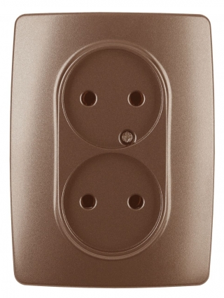 Розетка ЭРА 12 2x2P 16A 250V 12-2107-14