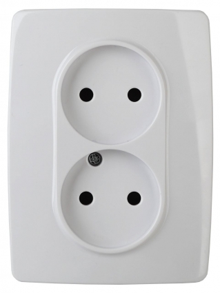 Розетка ЭРА 12 2x2P 16A 250V винтовой зажим 12-2117-01