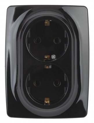 Розетка ЭРА 12 2x2P E Schuko 16A 250V 12-2106-06