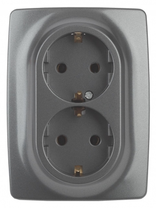 Розетка ЭРА 12 2x2P E Schuko 16A 250V 12-2106-12