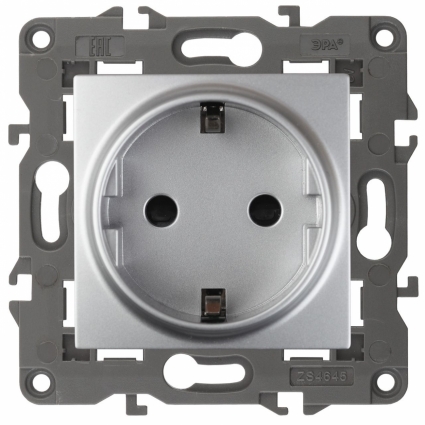 Розетка ЭРА Elegance 2P E Schuko 16A 250V 14-2101-03