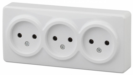 Розетка ЭРА Эксперт 3х2P 16A 250V 11-2207-01