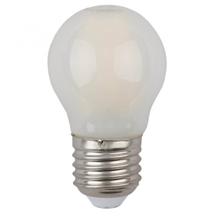 Лампа светодиодная филаментная ЭРА E27 7W 2700K матовая F-LED P45-7W-827-E27 frost
