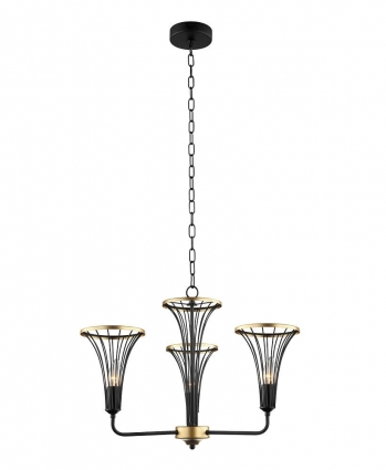 Подвесная люстра Lumien Hall Ивес 4017/3P-BK-GD