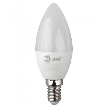 Лампа светодиодная ЭРА E14 10W 4000K матовая ECO LED B35-10W-840-E14