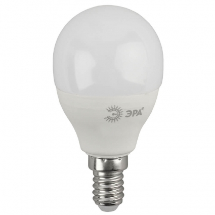 Лампа светодиодная ЭРА E14 10W 4000K матовая ECO LED P45-10W-840-E14