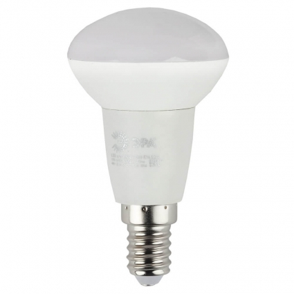 Лампа светодиодная ЭРА E14 6W 2700K матовая ECO LED R50-6W-827-E14