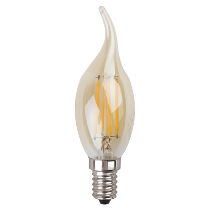 Лампа светодиодная филаментная ЭРА E14 7W 2700K золотая F-LED BXS-7W-827-E14 gold
