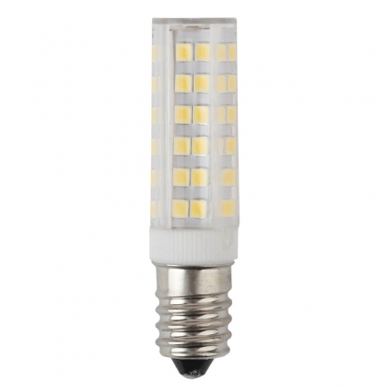 Лампа светодиодная ЭРА E14 7W 2700K прозрачная LED T25-7W-CORN-827-E14