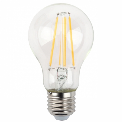 Лампа светодиодная филаментная ЭРА E27 11W 2700K прозрачная F-LED A60-11W-827-E27