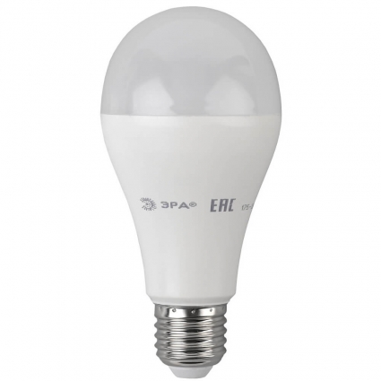 Лампа светодиодная ЭРА E27 19W 2700K матовая LED A65-19W-827-E27
