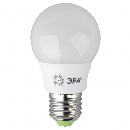 Лампа светодиодная ЭРА E27 6W 4000K матовая ECO LED A55-6W-840-E27