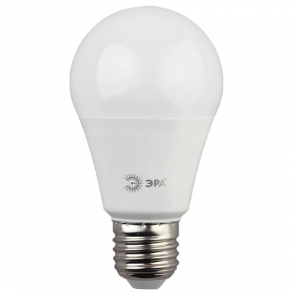 Лампа светодиодная ЭРА E27 7W 2700K матовая LED A55-7W-827-E27
