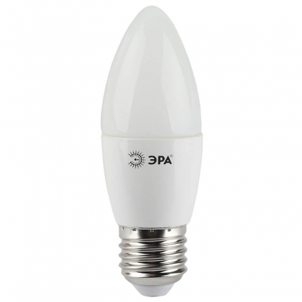 Лампа светодиодная ЭРА E27 7W 4000K матовая LED B35-7W-840-E27
