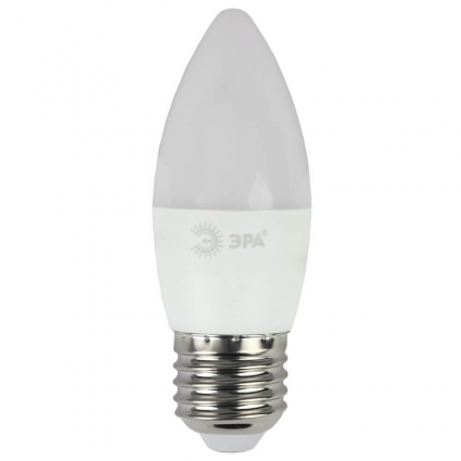 Лампа светодиодная ЭРА E27 7W 6000K матовая LED B35-7W-860-E27
