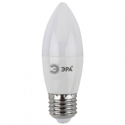 Лампа светодиодная ЭРА E27 9W 6000K матовая LED B35-9W-860-E27