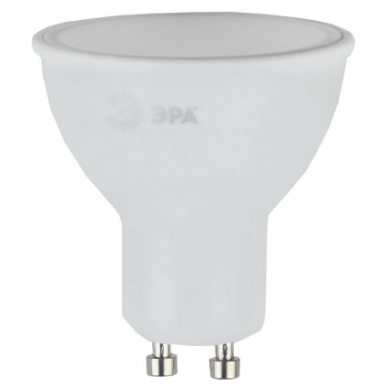 Лампа светодиодная ЭРА GU10 10W 2700K матовая LED MR16-10W-827-GU10