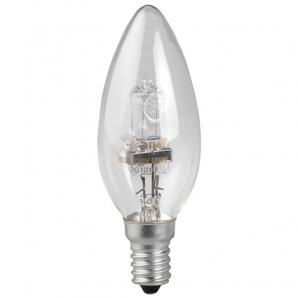 Лампа галогенная ЭРА E14 28W 2700K прозрачная HAL-B35-28W-230V-E14-CL