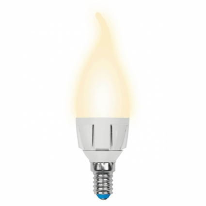Лампа светодиодная диммируемая (UL-00004299) Uniel E14 7W 3000K матовая LED-CW37 7W/3000K/E14/FR/DIM PLP01WH
