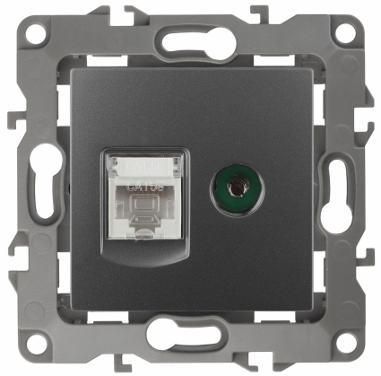 Розетка комбинированная RJ45+TV ЭРА 12 12-3110-12