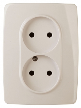 Розетка ЭРА 12 2x2P 16A 250V винтовой зажим 12-2117-02