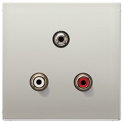 Аудио-разъем RCA/Stereo Jack (TRS 3.5 mm) Jung LS 990 edelstahl MAES1011