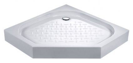 Поддон для душа Cezares Tray 90 см пятиугольный, искусственный мрамор