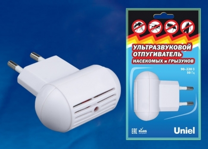Ультразвуковой отпугиватель насекомых и грызунов (UL-00004561) Uniel UDR-E10 White