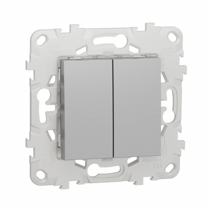 Выключатель двухклавишный Schneider Electric Unica New NU521130