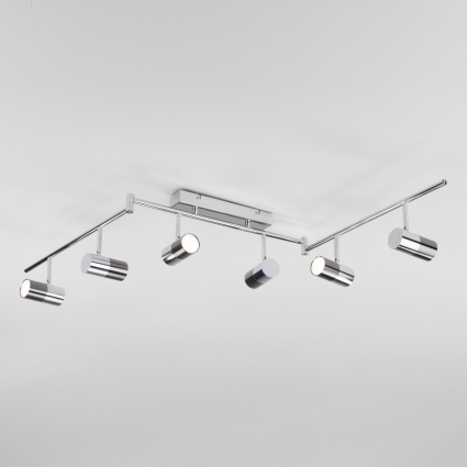 Светодиодный спот Eurosvet Mini Topper 20086/6 LED хром/черный жемчуг