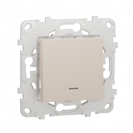 Переключатель одноклавишный перекрестный с подсветкой Schneider Electric Unica New NU520544N