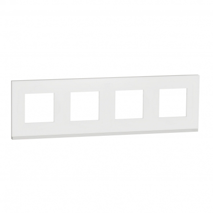 Рамка 4-постовая Schneider Electric Unica New NU600889