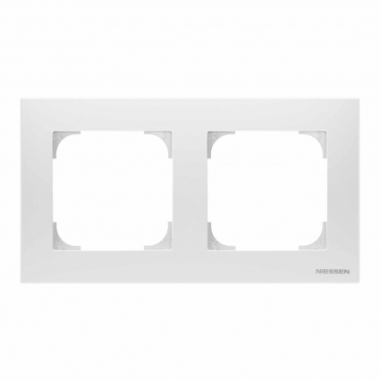 Рамка 2-постовая ABB Sky альпийский белый 2CLA857200A1101