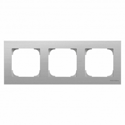 Рамка 3-постовая ABB Sky нержавеющая сталь 2CLA857300A1401
