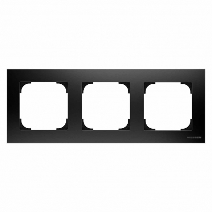 Рамка 3-постовая ABB Sky чёрный бархат 2CLA857300A1501