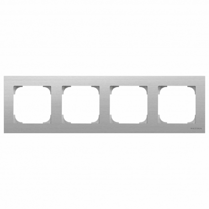 Рамка 4-постовая ABB Sky нержавеющая сталь 2CLA857400A1401