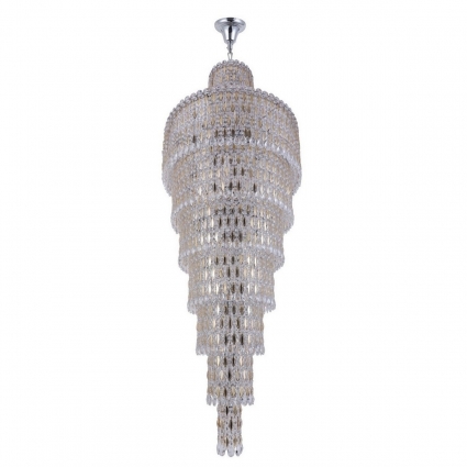 Каскадная люстра Crystal Lux Lirica SP40 D700 Chrome/Gold-Transparent